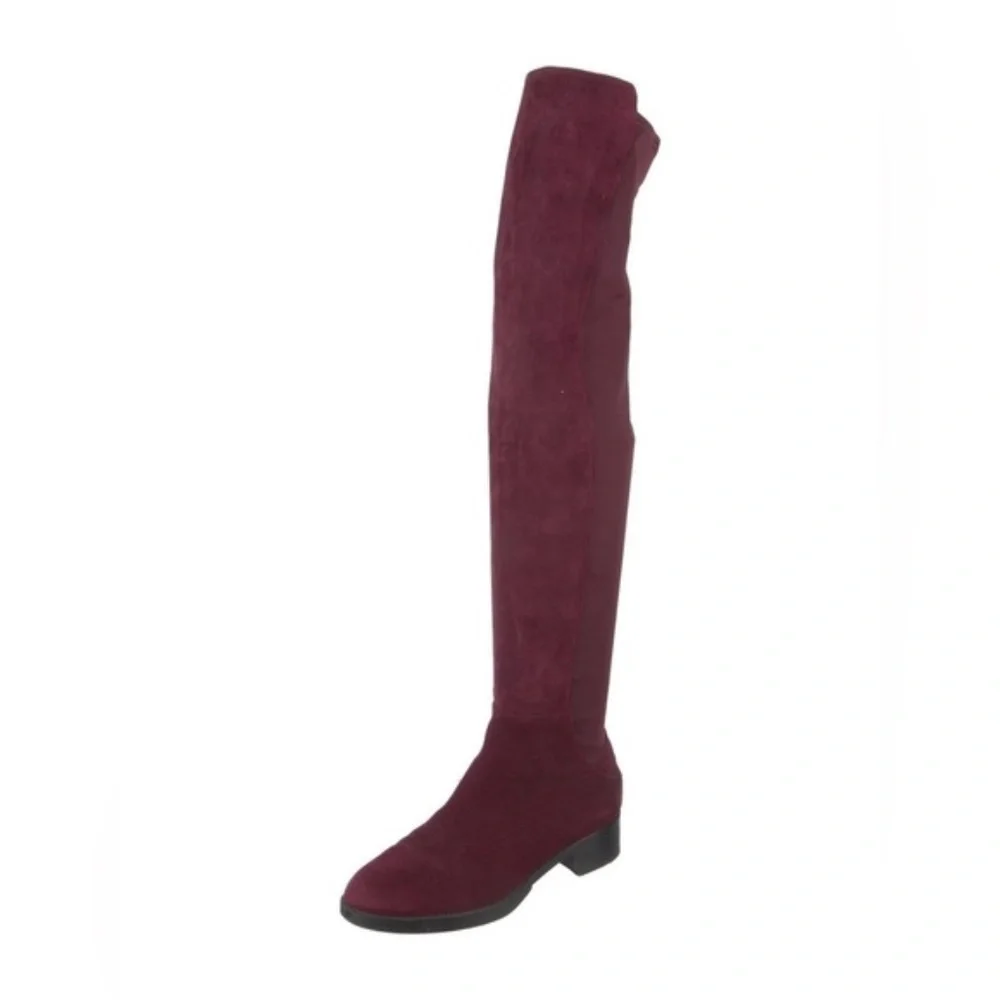 NEW Tory Burch Caitlin Burgundy Suede stretch over the knee boot size 5M